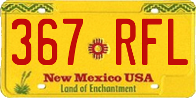 NM license plate 367RFL