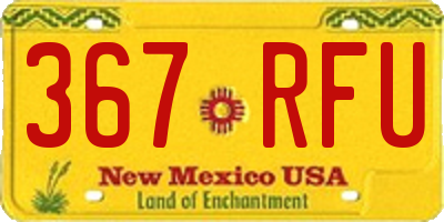 NM license plate 367RFU