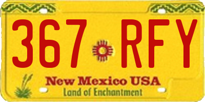 NM license plate 367RFY