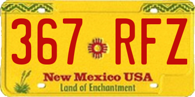 NM license plate 367RFZ