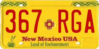 NM license plate 367RGA