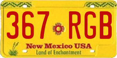 NM license plate 367RGB