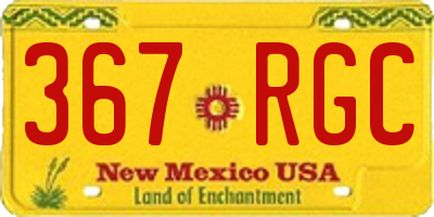 NM license plate 367RGC