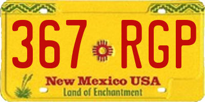 NM license plate 367RGP