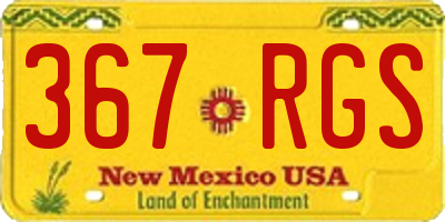 NM license plate 367RGS