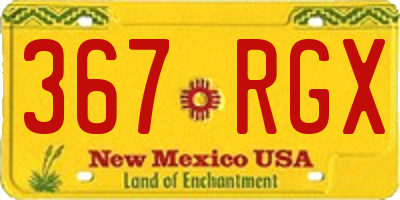 NM license plate 367RGX