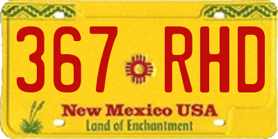 NM license plate 367RHD