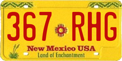 NM license plate 367RHG