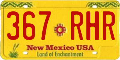 NM license plate 367RHR