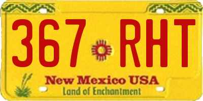 NM license plate 367RHT
