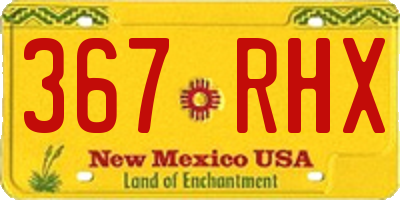 NM license plate 367RHX