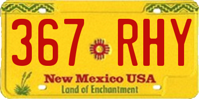 NM license plate 367RHY