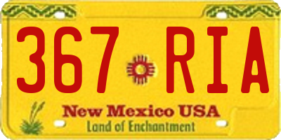 NM license plate 367RIA