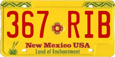 NM license plate 367RIB