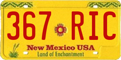 NM license plate 367RIC