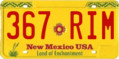 NM license plate 367RIM