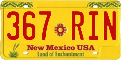 NM license plate 367RIN