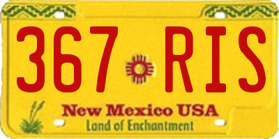 NM license plate 367RIS