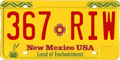 NM license plate 367RIW