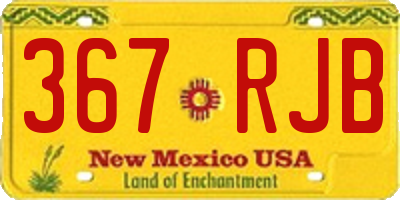 NM license plate 367RJB