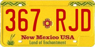 NM license plate 367RJD