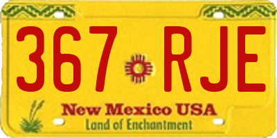 NM license plate 367RJE