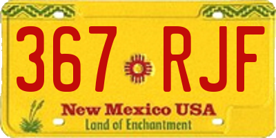 NM license plate 367RJF
