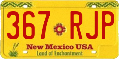 NM license plate 367RJP