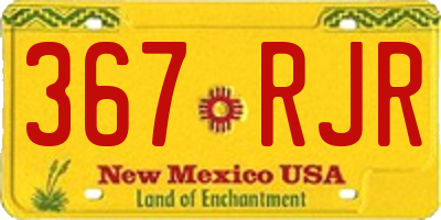 NM license plate 367RJR