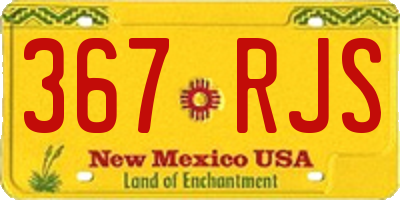 NM license plate 367RJS