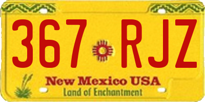 NM license plate 367RJZ