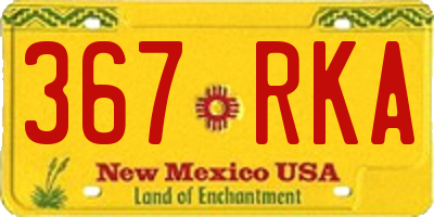 NM license plate 367RKA