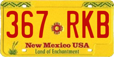 NM license plate 367RKB