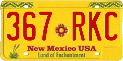 NM license plate 367RKC