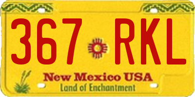 NM license plate 367RKL