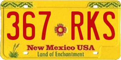 NM license plate 367RKS