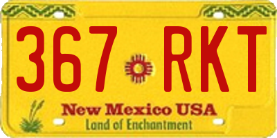 NM license plate 367RKT