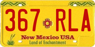 NM license plate 367RLA