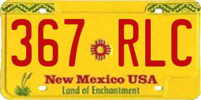 NM license plate 367RLC