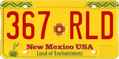 NM license plate 367RLD