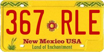 NM license plate 367RLE