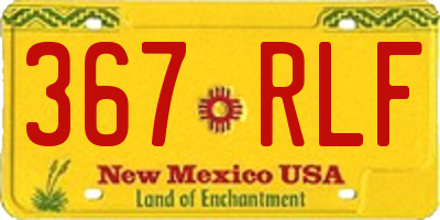NM license plate 367RLF