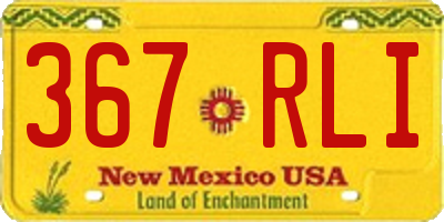 NM license plate 367RLI