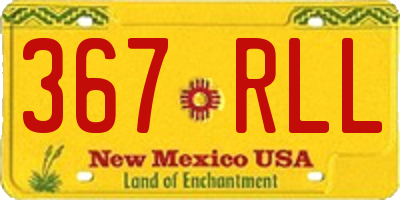 NM license plate 367RLL