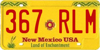 NM license plate 367RLM