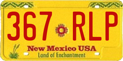 NM license plate 367RLP