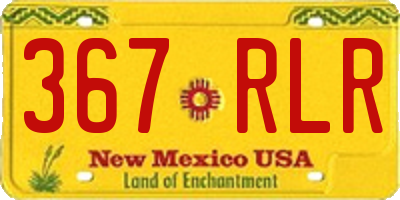 NM license plate 367RLR
