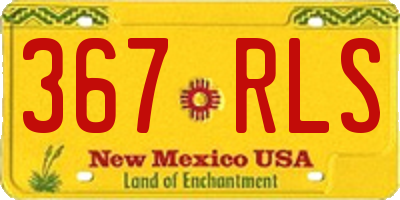 NM license plate 367RLS