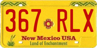 NM license plate 367RLX