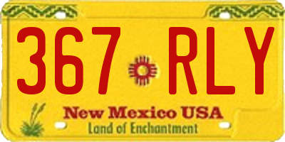 NM license plate 367RLY
